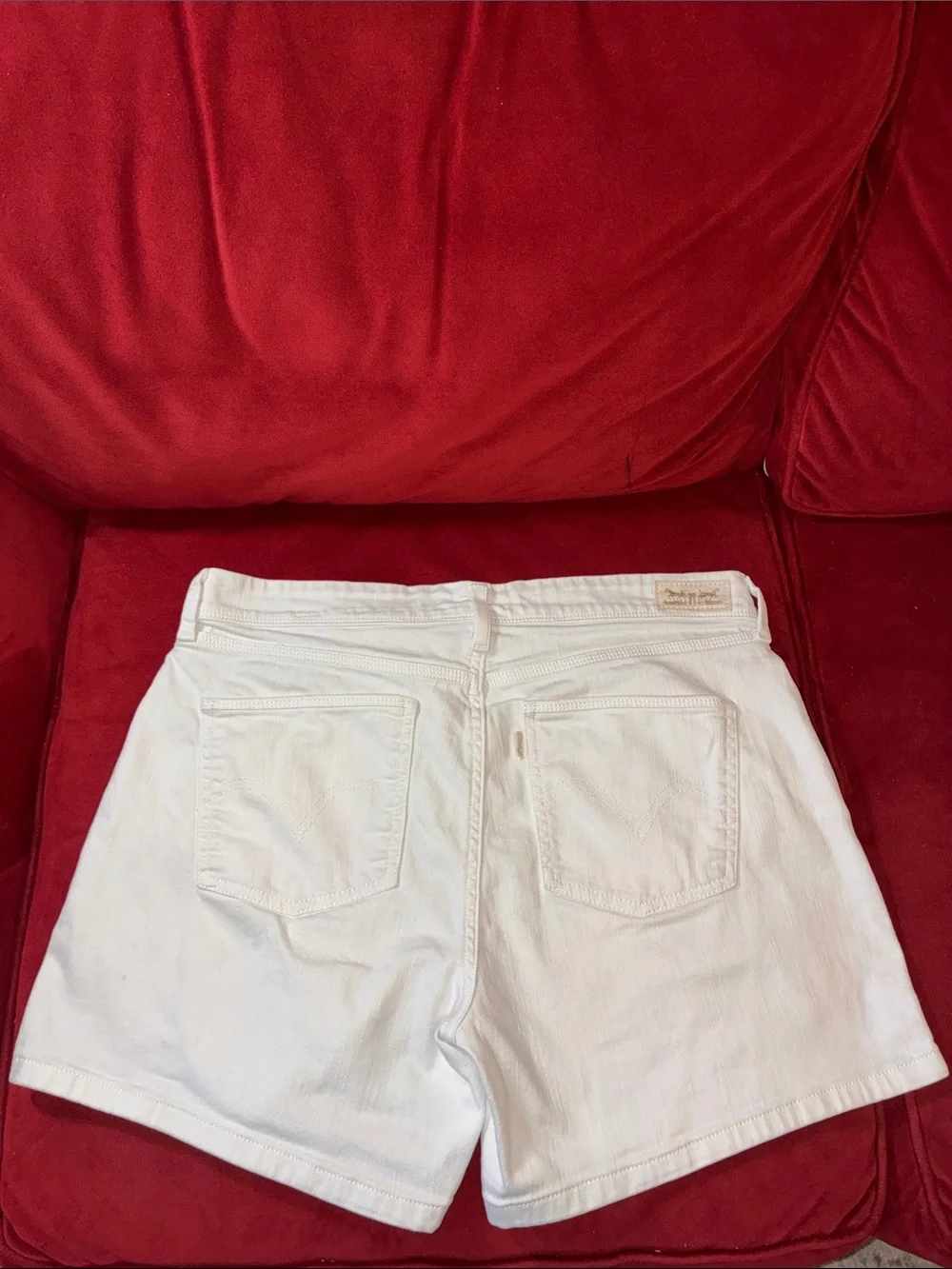 Levi's White Denim Jean Shorts